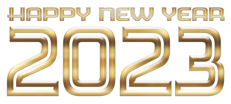 2023 happy new Year gold