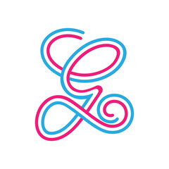 Fototapeta premium Letter G Logo Lettermark G Monogram - Typeface Type Emblem Character Trademark