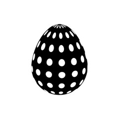 Easter eggs decorated with geometric patterns - optical illusion egg, opart, artistic, modern - holidays seasons - geometric effect abstract forms