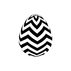 Easter eggs decorated with geometric patterns - optical illusion egg, opart, artistic, modern - holidays seasons - geometric effect abstract forms