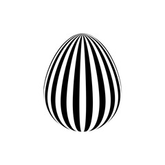 Easter eggs decorated with geometric patterns - optical illusion egg, opart, artistic, modern - holidays seasons - geometric effect abstract forms