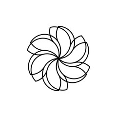 Flower Logo Illustration - Nature wedding bloom blossom garden Hawaii art exotic tropical flora