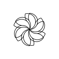 Flower Logo Illustration - Nature wedding bloom blossom garden Hawaii art exotic tropical flora