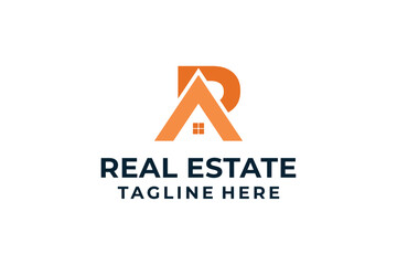 Real estate letter r logo vector design