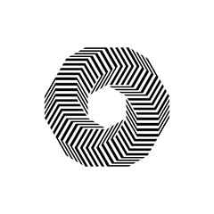 Vortex Spiral logo abstract circle shape - spiral motion twirl twist curve rotation spin whirlpool radial warp geometric shape for businesses - spinning circle