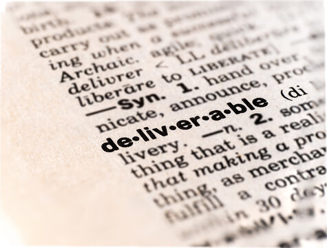 dictionary definition of deliverable