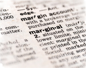 dictionary definition of the word marginal