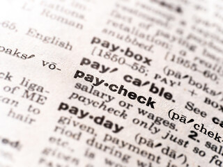dictionary definition of paycheeck