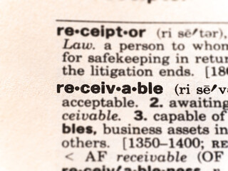dictionary definition of receivable