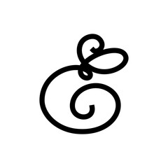 Letter E Logo Lettermark E Monogram - Typeface Type Emblem Character Trademark
