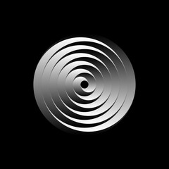 Vortex Spiral logo abstract circle shape - spiral motion twirl twist curve rotation spin whirlpool radial warp geometric shape for businesses - spinning