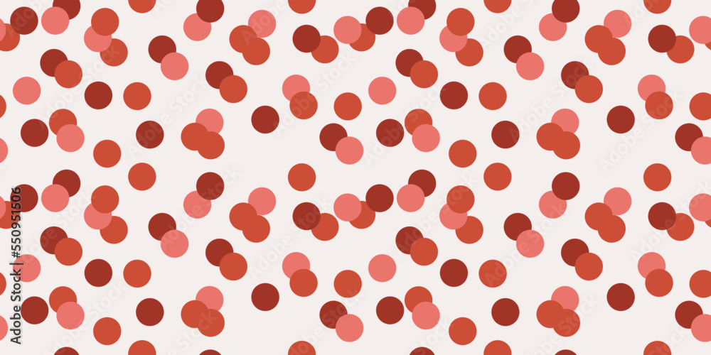 Aufkleber red circles scattered across the canvas. seamless pattern, suitable for print and application on the