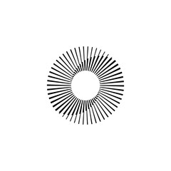 Vortex Spiral logo abstract circle shape - spiral motion twirl twist curve rotation spin whirlpool radial warp geometric shape for businesses - spinning circle