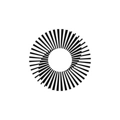 Vortex Spiral logo abstract circle shape - spiral motion twirl twist curve rotation spin whirlpool radial warp geometric shape for businesses - spinning circle