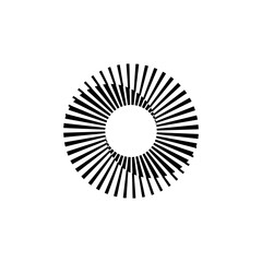 Vortex Spiral logo abstract circle shape - spiral motion twirl twist curve rotation spin whirlpool radial warp geometric shape for businesses - spinning circle