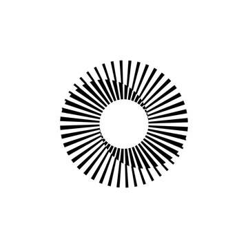 Vortex Spiral logo abstract circle shape - spiral motion twirl twist curve rotation spin whirlpool radial warp geometric shape for businesses - spinning circle