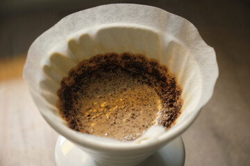 brewing coffee with the v60 method