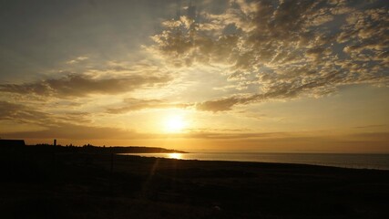 atardecer en el mar