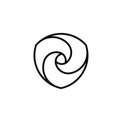 Vortex Circle logo abstract circle shape - spiral motion twirl twist curve rotation spin whirlpool radial warp geometric shape for businesses - spinning circle