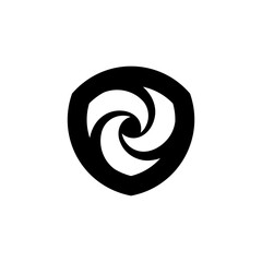 Vortex Circle logo abstract circle shape - spiral motion twirl twist curve rotation spin whirlpool radial warp geometric shape for businesses - spinning circle