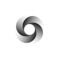 Vortex Circle logo abstract circle shape - spiral motion twirl twist curve rotation spin whirlpool radial warp geometric shape for businesses - spinning circle