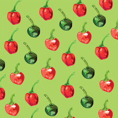 aji cerezo peruvian pepper pattern vector illustration