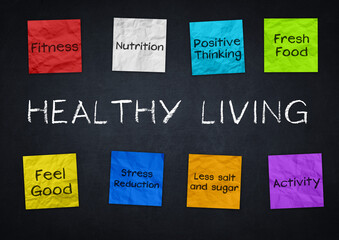 Healthy Living - illustration background