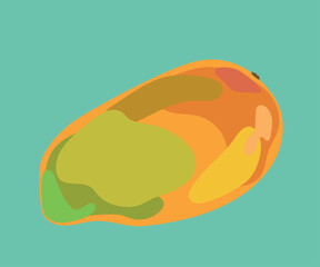 papaya mango vector illustration