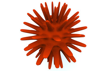 red virus 3d visualization rsv virus corona virus covid-19
