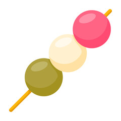 Dango in flat style isolated