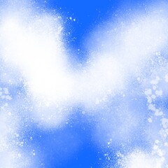 illustration on the theme of the winter sky with clouds as a background