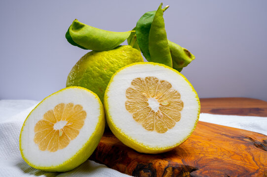 Lemon citron cedrate or Citrus medica, large fragrant citrus fruit with thick rind