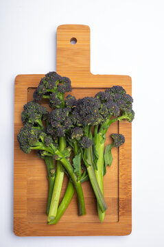 Dark green stems of bimi asparagus broccoli vegetables
