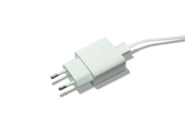 Cell phone charger isolated on white background