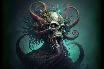 Undead Zombie Octopus Monster