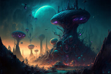 Alien Planet Landscape 