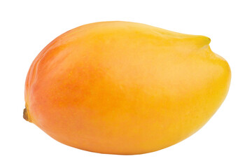 Naklejka na ściany i meble Delicious ripe mango isolated on white background. Exotic fruit.