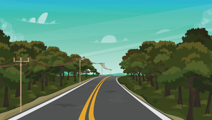 Fototapeta premium Forest Road