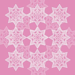 Seamless geometric pattern. Eight-pointed star. 3d illustration. can be used in decorative design fashion clothes Bedding, curtains, tablecloths, cushions, gift wrapping paper