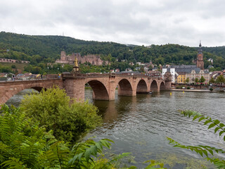Fototapeta premium The Karl-Theodor-Bruecke in Heidelberg, better known as the Old Bridge, is a bridge over the Neckar.