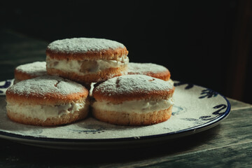 German donuts close up photo