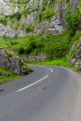 Curve road to the hill