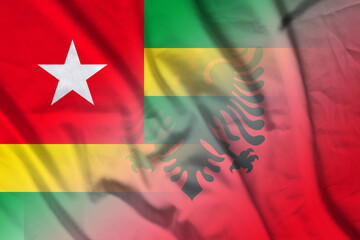 Togo and Albania official flag international contract ALB TGO