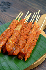 cilung or aci digulung food made from tapioca flour, traditional food from indonesia