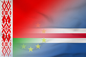 Belarus and Cape Verde political flag transborder contract CPV BLR