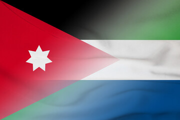 Jordan and Sierra Leone state flag transborder contract SLE JOR