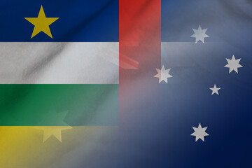 Central African Republic and Australia official flag international negotiation AUS TCD