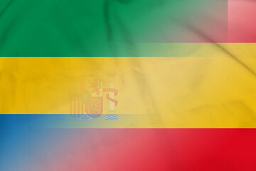 Gabon and Spain national flag international negotiation ESP GAB