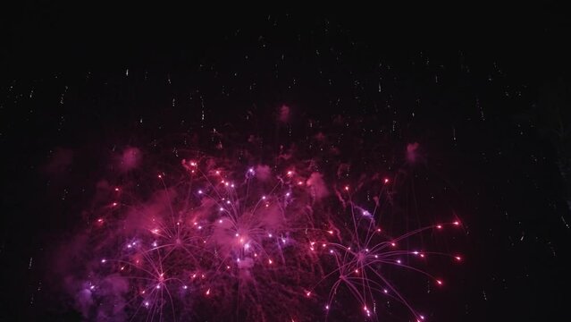 4K FIREWORKS Display in SLOW MOTION. Real Epic Beautiful Colorful Firework For New Year, Christmas, 4th of July, Festival, Anniversary, Celebration, Party, Happy Birthday, Wedding, Confetti, Diwali.