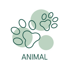 Fototapeta na wymiar Animal color icon, logo style